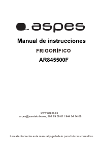Manual Aspes AR845500F Refrigerator