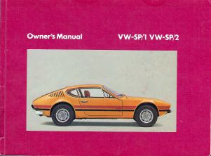 Bruksanvisning Volkswagen SP2 (1974)