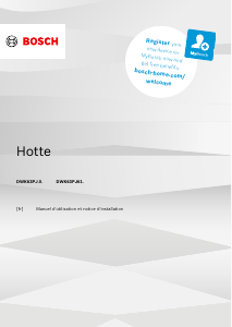 Mode d’emploi Bosch DWK63PJ60T Hotte aspirante