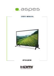 Manual de uso Aspes ATV32BSM Televisor de LED