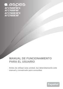 Manual de uso Aspes AF17600ENFX Frigorífico combinado
