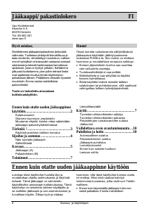 Käyttöohje UPO R1810F Jääkaappi