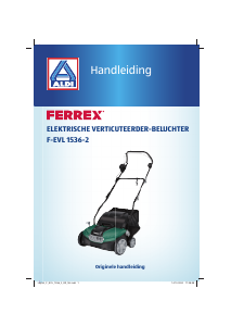 Handleiding Ferrex F-EVL 1536-2 Verticuteermachine