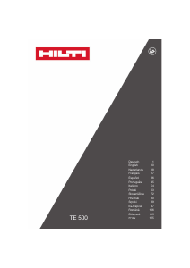 Priručnik Hilti TE 500 Čekić za rušenje