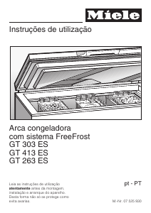 Manual Miele T 263 Máquina de secar roupa