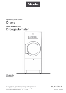 Manual Miele T 8303 Dryer