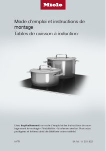 Mode d’emploi Miele KM 7414 FX GLAS Table de cuisson