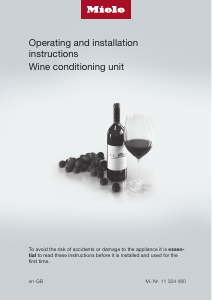 Manual Miele KWT 6722 iGS-1 Wine Cabinet