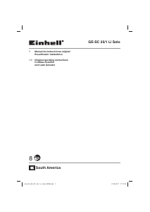 Manual de uso Einhell GE-SC 35/1 Li Solo Escarificador