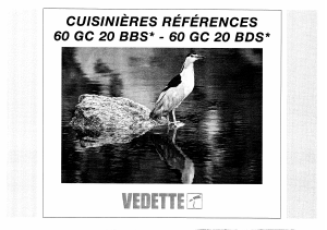 Mode d’emploi Vedette 60GC20BBS1 Cuisinière