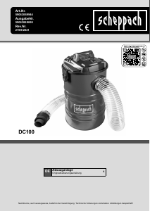Bedienungsanleitung Scheppach DC100 Staubsauger