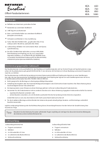Manual Kathrein KEA 650 Satellite Dish