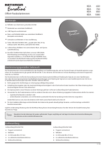 Handleiding Kathrein KEA 750 Satellietschotel