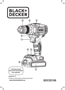 Használati útmutató Black and Decker BDCDD186 Fúró-csavarozó