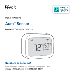 Manual Levoit LTM-AS041S-WUS Aura Sensor Thermostat
