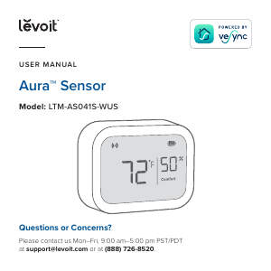 Handleiding Levoit LTM-AS041S-WUS Aura Sensor Thermostaat