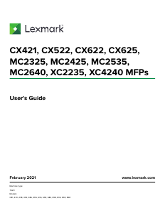 Handleiding Lexmark CX622ade Multifunctional printer