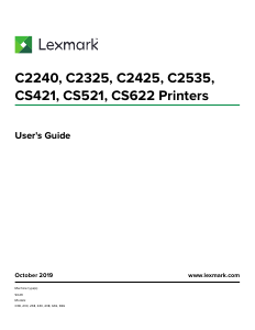 Handleiding Lexmark CS622de Printer