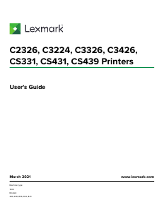 Manual Lexmark CS331dw Printer