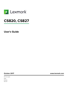 Manual Lexmark CS820de Printer