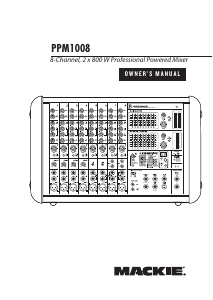 Handleiding Mackie PPM1008 Mengpaneel