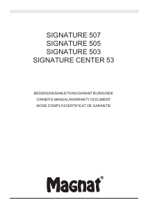 Manual Magnat Signature 505 Speaker