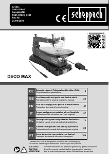 Manual de uso Scheppach DECO MAX Sierra de desplazamiento