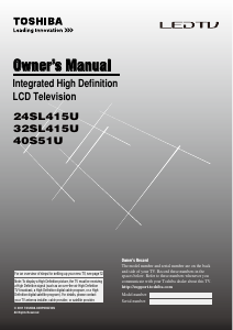 Handleiding Toshiba 40S51U LCD televisie