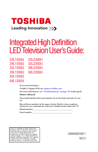 Handleiding Toshiba 23L1350U LED televisie