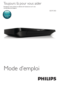 Mode d’emploi Philips BDP2180 Lecteur de blu-ray