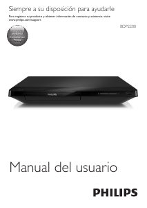 Manual de uso Philips BDP2200 Reproductor de blu-ray