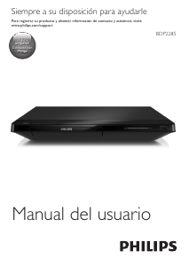 Manual de uso Philips BDP2285 Reproductor de blu-ray