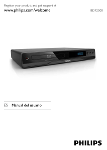 Manual de uso Philips BDP2500 Reproductor de blu-ray