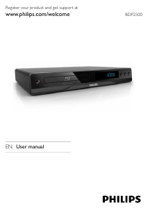 Manual Philips BDP2500Q Blu-ray Player