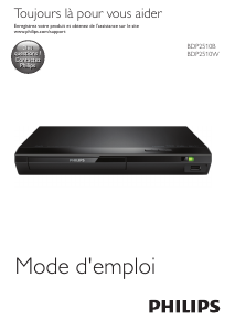 Mode d’emploi Philips BDP2510B Lecteur de blu-ray