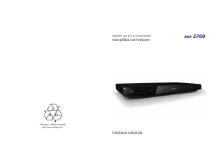 Rokasgrāmata Philips BDP2700 Blu-ray atskaņotājs