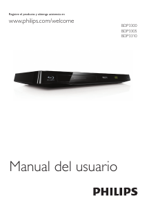 Manual de uso Philips BDP3300 Reproductor de blu-ray