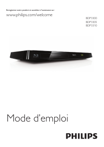 Mode d’emploi Philips BDP3300 Lecteur de blu-ray