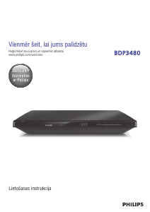Rokasgrāmata Philips BDP3480 Blu-ray atskaņotājs