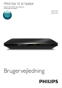 Brugsanvisning Philips BDP3492 Blu-ray afspiller