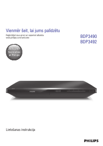 Rokasgrāmata Philips BDP3492 Blu-ray atskaņotājs