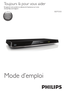 Mode d’emploi Philips BDP5500 Lecteur de blu-ray