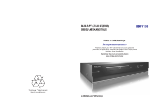 Rokasgrāmata Philips BDP7100 Blu-ray atskaņotājs
