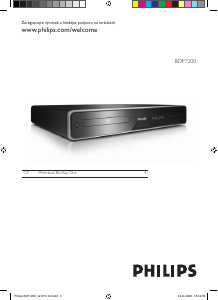 Manuál Philips BDP7200 Přehrávač Blu-ray
