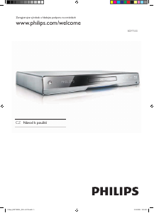 Manuál Philips BDP7500BL Přehrávač Blu-ray