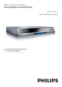 Manual Philips BDP7500S2 Leitor de blu-ray