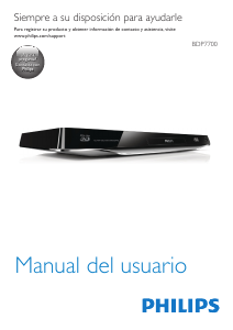 Manual de uso Philips BDP7700 Reproductor de blu-ray