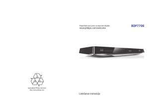 Rokasgrāmata Philips BDP7700 Blu-ray atskaņotājs