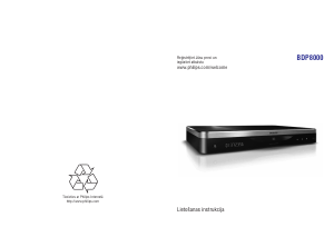 Rokasgrāmata Philips BDP8000 Blu-ray atskaņotājs