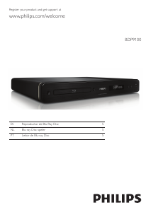 Manual de uso Philips BDP9100 Reproductor de blu-ray